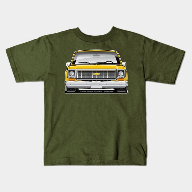 1973-1974 Squarebody Chevrolet Chevy C10 Blazer Suburban Kids T-Shirt by RBDesigns